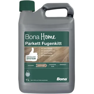 Bona Home Parkett Fugenkitt 1 L, Parkett Fugenfüller, Parkettfugenmasse, wasserbasierte Füllmasse, Holzpaste, Holzkitt, schleifbar, gute Füllkraft