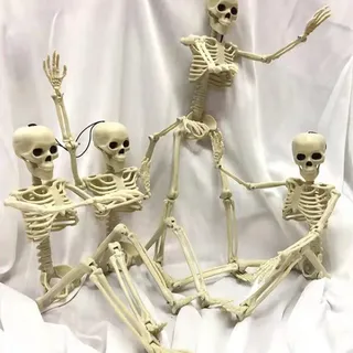 2er-Pack Halloween-Skelett, 40,6 cm, Braut und Bräutigam, realistischer Ganzkörper mit beweglichen Gelenken für gruselige Party-Dekoration