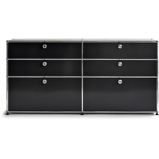 USM Sideboard schwarz, Designer Prof. Fritz Haller, 74x153x38 cm