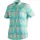 Damen Kurzarmbluse turquoise check 36