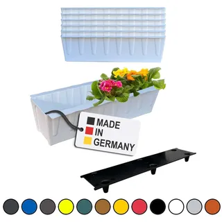 Blumenkasten Pflanzkasten 6er-Set Weiß Einsatz für Europaletten Balkonkasten
