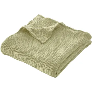 LeGer Home by Lena Gercke Wohndecke »HEVIN« Tagesdecke im Baumwoll-Crinkle-Effekt, Musselin, Kuscheldecke,