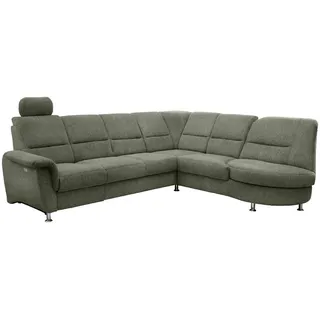 Livetastic Ecksofa , Dunkelgrün , Metall , Uni , Ottomane rechts, L-Form , 275x236 cm , Made in Eu , Relaxfunktion, seitenverkehrt erhältlich, Rücken echt, USB-Anschluss, Herz-Waage-Funktion, USB-C-Anschluss , Wohnzimmer, Sofas & Couches, Wohnlandschaften, Ecksofas