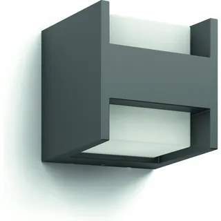 Philips Außenwandleuchte Aluminium 13,0 cm spritzwassergeschützt anthrazit