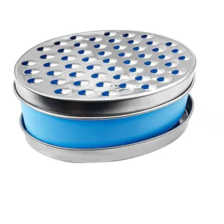 ZONADAH Käsereibe mit Behälter, Kastenreibe aus Edelstahl mit Deckel, Küchenreibe mit 2 groben und feinen Reibeplatten für Käse, Schokolade, Zitrone