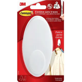 3M Garderobenhaken 3M Command 127 x 64 x 41 mm Weiß