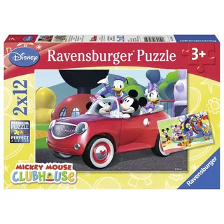 Ravensburger Puzzle - 07565 Kinderklassiker - Mickey Mouse, Minnie Maus und Freunde - 2 x 12 Teile