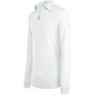 Brandsseller Herren Troyer mit Half-Zip – Leichter Baumwollpullover mit Reißverschluss und Kragen, weich, bequem & atmungsaktiv, ideal für Freizeit & Alltag – Weiß, Größe 52