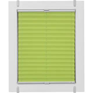 sunlines Plissee "One Size Style Crepe" blickdicht ohne Bohren verspannt Zubehörfarbe grau, zum Klemmen, grün, grau, grau