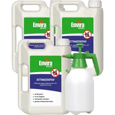 Envira Bettwanzenspray mit Drucksprüher - Geruchlos & Auf Wasserbasis - 15000ml