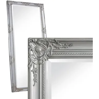 LC Home Wandspiegel Barock Silber ca. 180 x 80 cm Antik-Stil m. Facettenschliff XL Ganzkörperspiegel, Gaderobespiegel, Flurspiegel, Spiegel klassisch
