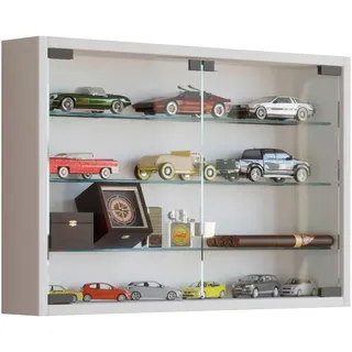 VCM Hängevitrine Mandosa M 60 x 40 x 10 cm Weiß