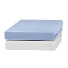 urra Jersey Spannbettlaken 2er-Pack 70 x 140 cm weiß/blau, 60/70x120/140 cm