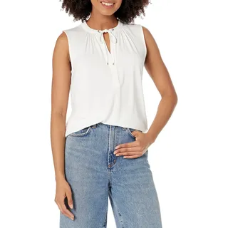 Tommy Hilfiger Damen Bluse Arbeitsoberteil Ärmellos Stricktop, Brght Wht, X-Groß