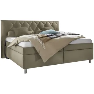 Esposa Polsterbett , Greige , Textil , Birke , Schichtholz , H2 , Höhe ca. 16 cm , 200x200 cm , Über- und Sondergrößen erhältlich, Bezug abnehmbar/waschbar, Ober- und Unterseite versteppt, wendbar, atmungsaktiv,Über- und Sondergrößen erhältlich, Lattenrost, Matratze, gepolstertes Kopfteil, Stoffauswahl, in verschiedenen Größen erhältlich,Federholzleisten verleimt, Federleisten mit Duokappen, verstellbar, Motorverstellung , Schlafzimmer, Betten, Polsterbetten