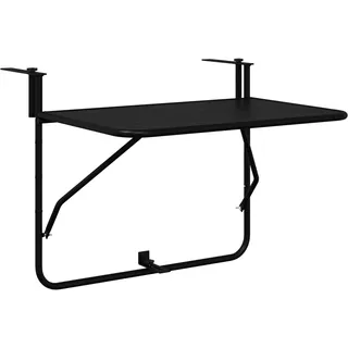 vidaXL Gartentisch 64,6 x 43,9 x 65 cm Schwarz