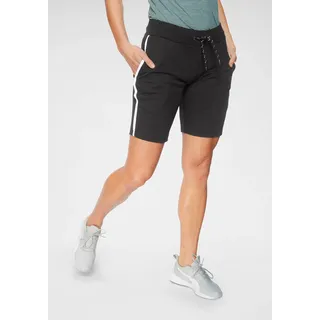 Shorts H.I.S, Damen, Gr. 44, N-Gr, schwarz, Obermaterial: 60% Baumwolle, 40% Polyester, unifarben, bequem kniefrei, Hosen Shorts, Reißverschlusstaschen an den Seiten für sichere Aufbewahrung, Topseller