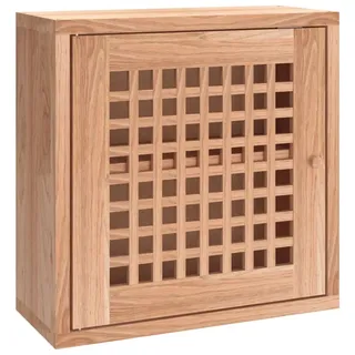 Wandschrank 42x18x42 cm Massivholz Nussbaum - Braun, Bunt