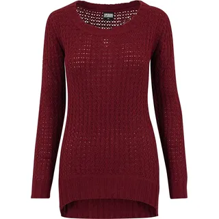 URBAN CLASSICS Ladies Long Wideneck Sweater, (TB739-00606-0046) burgundy