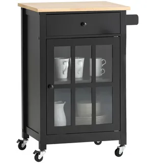 SoBuy Küchenwagen Schwarz FKW98-SCH