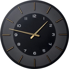 Bild Design Wanduhr Lio, Uhr, Schwarz, 60cm