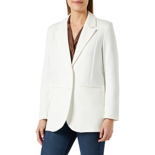 ICHI IHKATE SUS Oversize BL Damen Blazer Longblazer Jacke Long-Blazer mit Knöpfen Stretch und Reverskragen, Größe:XS, Farbe:Cloud Dancer (114201)