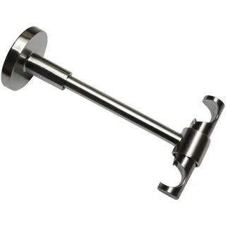 GARDINIA Deckenträger offen 2-läufig Ø 16 mm 13,5 cm Edelstahl-Optik