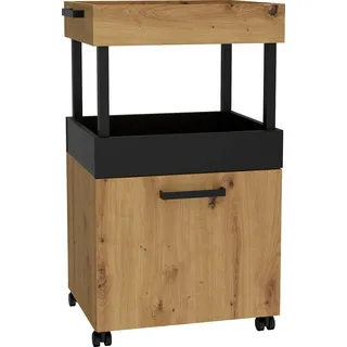 Forte Barschrank Home Bar Holzoptik Braun Eiche