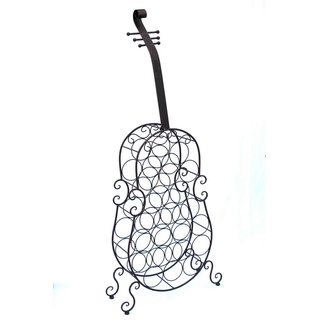 DanDiBo Ambiente DanDiBo Weinregal Cello aus Metall 100136 Flaschenhalter 134 cm Flaschenregal Wein Bar