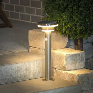 esotec Solar Wegeleuchte Modena 45cm mit PIR Bewegungsmelder IP44 outdoor 102754 - Silber