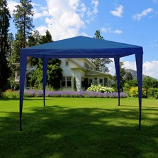 Garden Vida Pop Up Pavillon 3x3m Festzelt Partyzelt Outdoor Garten Baldachin Wasserdicht mit Tragetasche, Blau