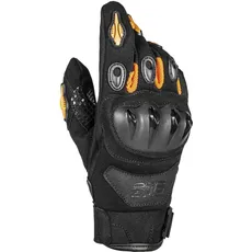 GMS, Motorradhandschuhe, Handschuhe Tiger - schwarz-orange (Herren, XXL)
