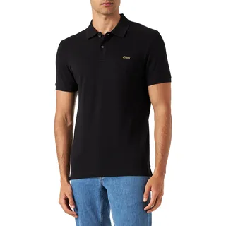 s.Oliver Herren 10.3.11.13.121.2131922 Poloshirt kurzarm, Schwarz, S