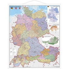 Deutschland/Österreich/Schweiz Postleitzahlen- und Organisationskarte