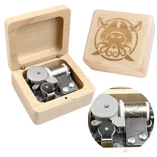 Sinzyo Davy Jones Vintage Holz mechanische Spieluhr Geburtstag Geschenk Weihnachten Valentinstag (Schachtel aus Ahornholz)