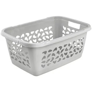 Wäschekorb , Grau , Kunststoff , 52 l , rechteckig , 44x28x65 cm , Haushalt & Kleinelektro, Wäschepflege, Wäschekörbe & Wäschetonnen