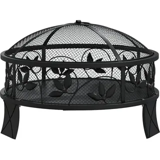 vidaXL Feuerschale mit Schürhaken 50 cm