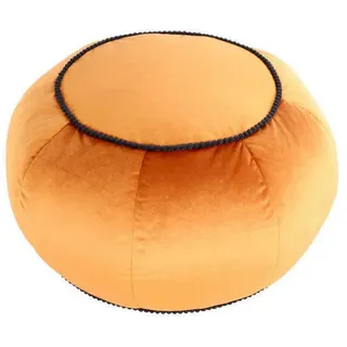 Kayoom Pouf , Orange, Bronzefarben , Textil , Füllung: Styroporkugeln , 65x35x65 cm , Reißverschluss , Wohnzimmer, Sessel, Hocker & Hockerbänke, Poufs