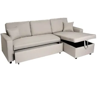 Mendler Ecksofa HWC-L17, beige