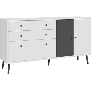 Forte Sideboard Harllson Dekor Weiß / Grau