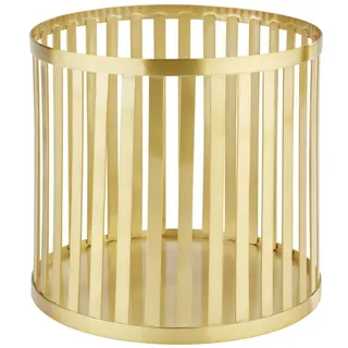 APS Korb Plus Aufbewahrungskorb Edelstahl Gold-Look Ø 21 cm Höhe 20 cm