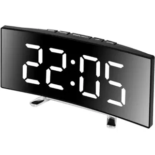 iSpchen Digitaler Wecker mit großem LED-Display Reisewecker Schlummerfunktion Lichtsteuerung intelligenter Home Office Funk-Wecker autom für