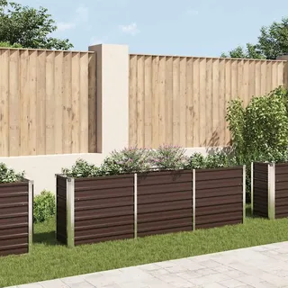 vidaXL Garten-Hochbeet Verzinkter Stahl 240×40×77 cm Braun - Braun