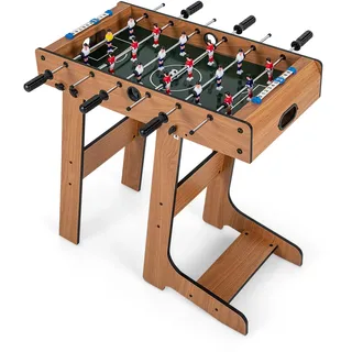Fantask Tischkicker klappbar, Kickertisch inkl. 18 Kicker und 2 Bällen, Spieltisch für Erwachsene und Kinder, Tischfußball für Spielzimmer, Bars und Partys, 69 x 60 x 71 cm (Braun)