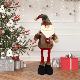 ACTOYS Weihnachtswichtel, Weihnachtsmann, Schneemann, Rentier mit Teleskopische, 21 in, Weihnachtself zum Ausziehen, Wichtel Groß, Weihnachtsdekoration, Christmas Decorations (A1)