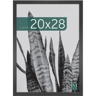 MCS Studio Gallery 51x71 cm Bilderrahmen Schwarze Holzmaserung, Vertikale & Horizontale Wandaufhängung, Großer Posterrahmen für Fotos, Poster, Kunst & Drucke (1er-Pack)