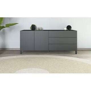 borchardt Möbel Sideboard 152 x 62 x 35 cm Schwarz