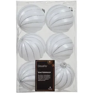 Kaemingk Set Weihnachtsbaumkugeln Winter Weiß (6 Stück)