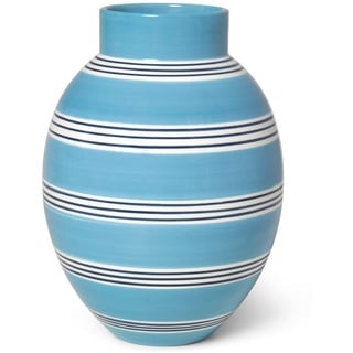 Kähler Vase H30 cm Omaggio Nuovo Neu interpretiertes Design Streifen, blau