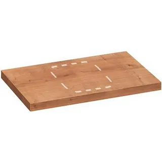 Voleo Waschtisch-Abdeckplatte , Eichefarben , Holzwerkstoff , eckig , 50.5x3.8x80.4 cm , Made in Germany , Badezimmer, Waschbecken & Armaturen, Waschbecken